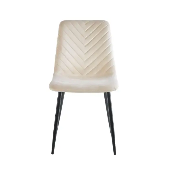 Krzesło tapicerowane beżowy nogi czarny K5-FX 1